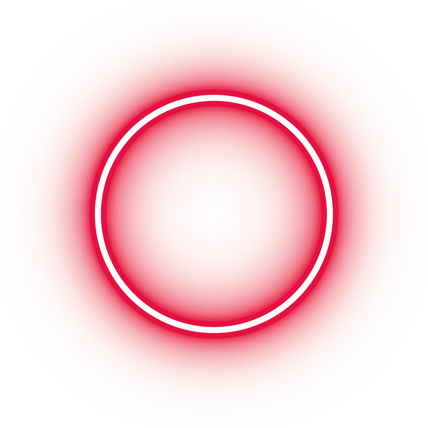 Neon red circle icon